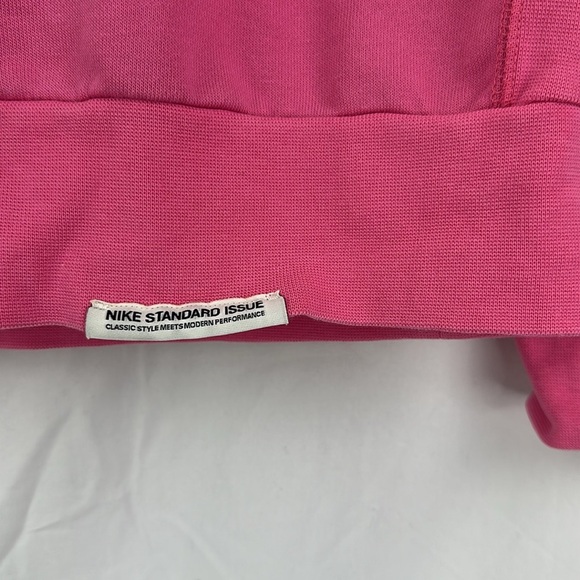 Nike Standard Issue Men's Pink Size M Dri-Fit Crew Basketball Top Zip Pocket - Picture 5 of 8